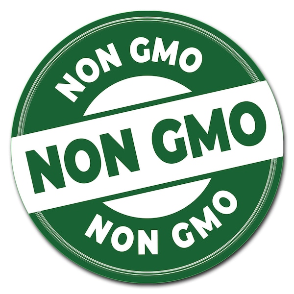 Corrugated Plastic Sign With Stakes 24in Circular-Farmers Market Non Gmo, C-24-CIR-WS-Non GMO